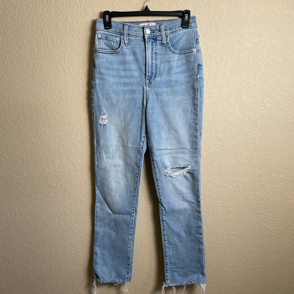 Madewell Denim - Madewell Womens 25 The Perfect Vintage Jean Light Wash‎ High Waisted Distressed